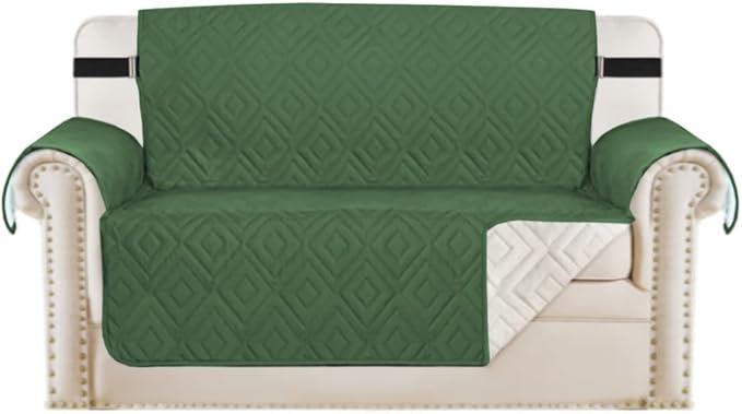 H.VERSAILTEX Reversible Chair Cover Furniture Protector Anti-Slip Couch Cover Water Resistant 2" Elastic Straps Chair Slipcover Pets Kids Fit Sitting Width Up to 21" (Chair:75" x 65"
