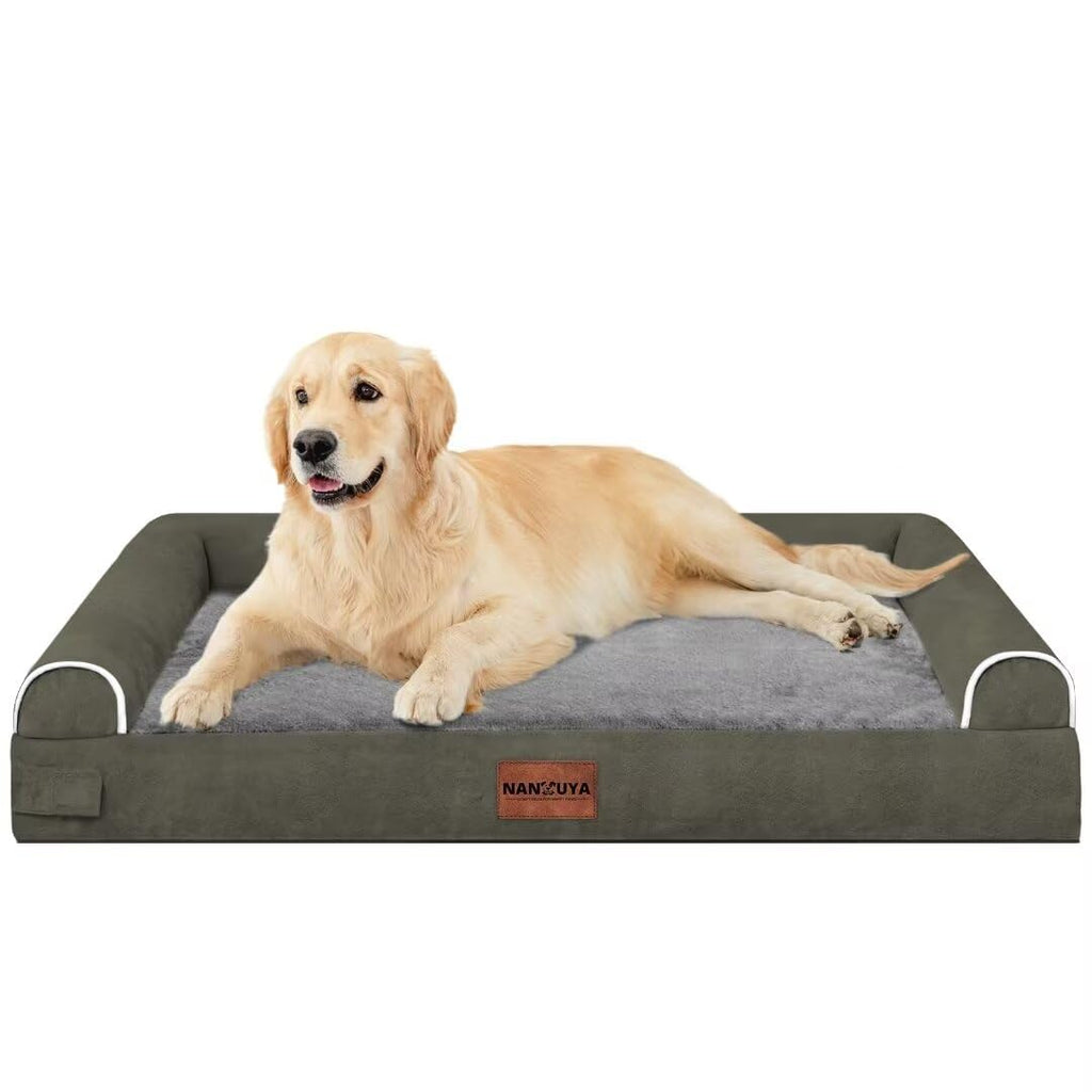 NANUYA Orthopedic Dog Bed for Large Dogs, 36 x 27 Inch, Dark Green
