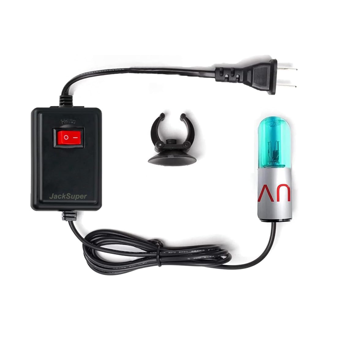 Aquarium UVC Clean Light Algae Clear Green Bloom Clean Fish Tank UVC Water Clean Lamp UV-C-Lamp for Sump Pond Filter Tank (7W Without Timer)