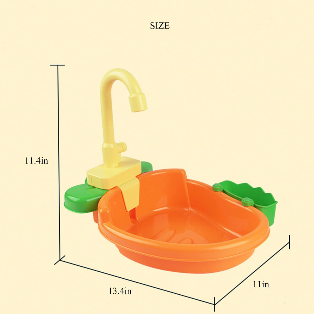 ESSGUO Parrot Bath Shower, Bird Bath for Cage, Automatic Bird Bathtub Pet Bath Pool with Faucet, Bird Fountain Swimming Pool Toy Bath Shower Water Dispenser for Ferret, Love Bird, Goldfinch (Orange)