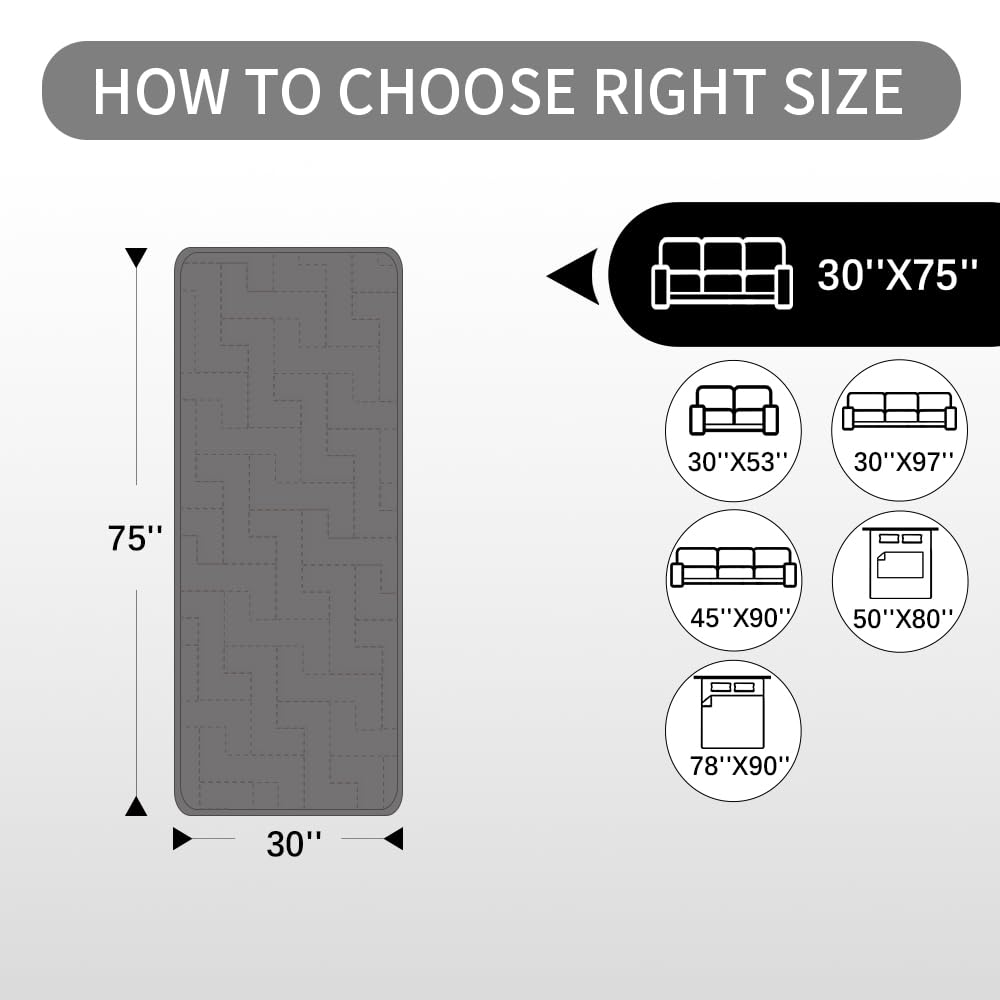 fuguitex Waterproof Dog Bed Cover Couch Cover for Pet Anti-Slip Cat Mat Pet Pad Blanket for Sofa Chair Recliner Bed Furniture Protrctor
