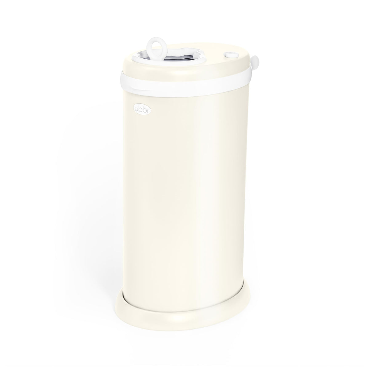 Ubbi Stainless Steel Diaper Pail, No Special Bags, Odor-Locking, Ivory