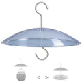 8" Mini Plastic Rain Cover for Bird Feeder, Clear Weather Guard Baffle Dome