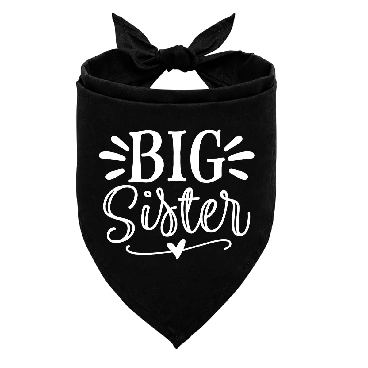 Big Sister Bandana for Dogs, Pet Pregnancy Announcement, Black Dog Bandana, Dog Bandanas for Large Dogs (L)