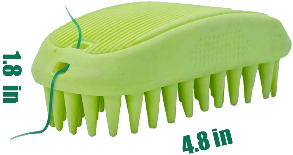 Pet Silicone Shampoo Brush for Long & Short Hair Medium Large Pets Dogs Cats, Anti-skid Rubber Dog Cat Pet Mouse Grooming Shower Bath Brush Massage Comb (Blue (New))