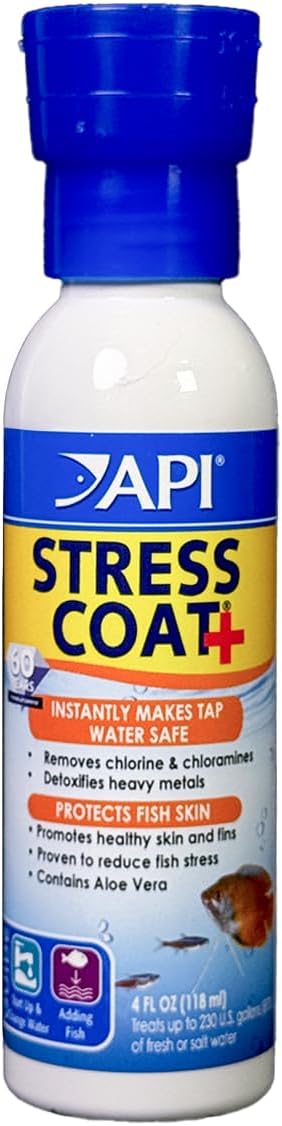 API STRESS COAT Aquarium Water Conditioner 32-Ounce Bottle