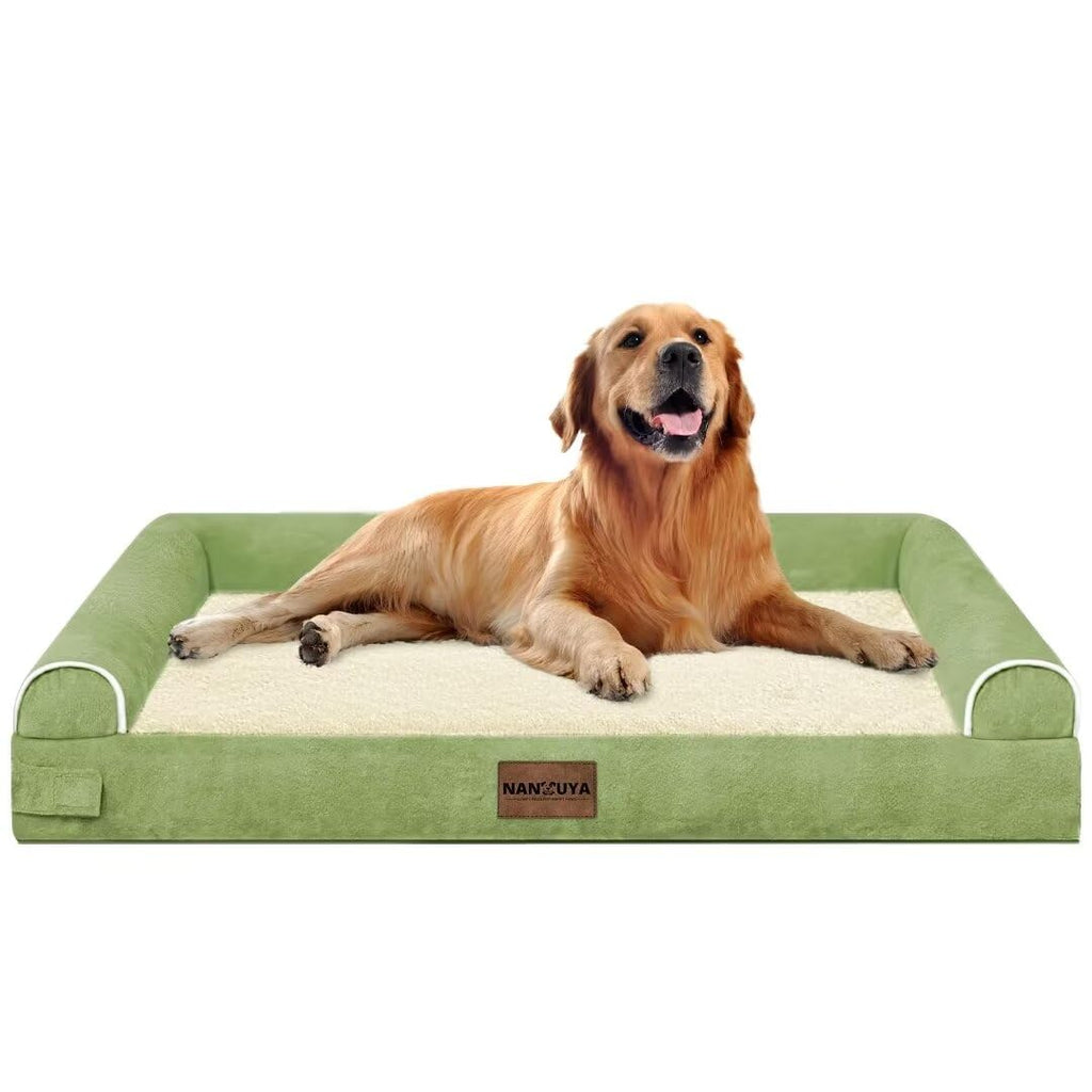 NANUYA Orthopedic Dog Bed for X-Large Dogs, 40 x 32 Inch, Grass Green