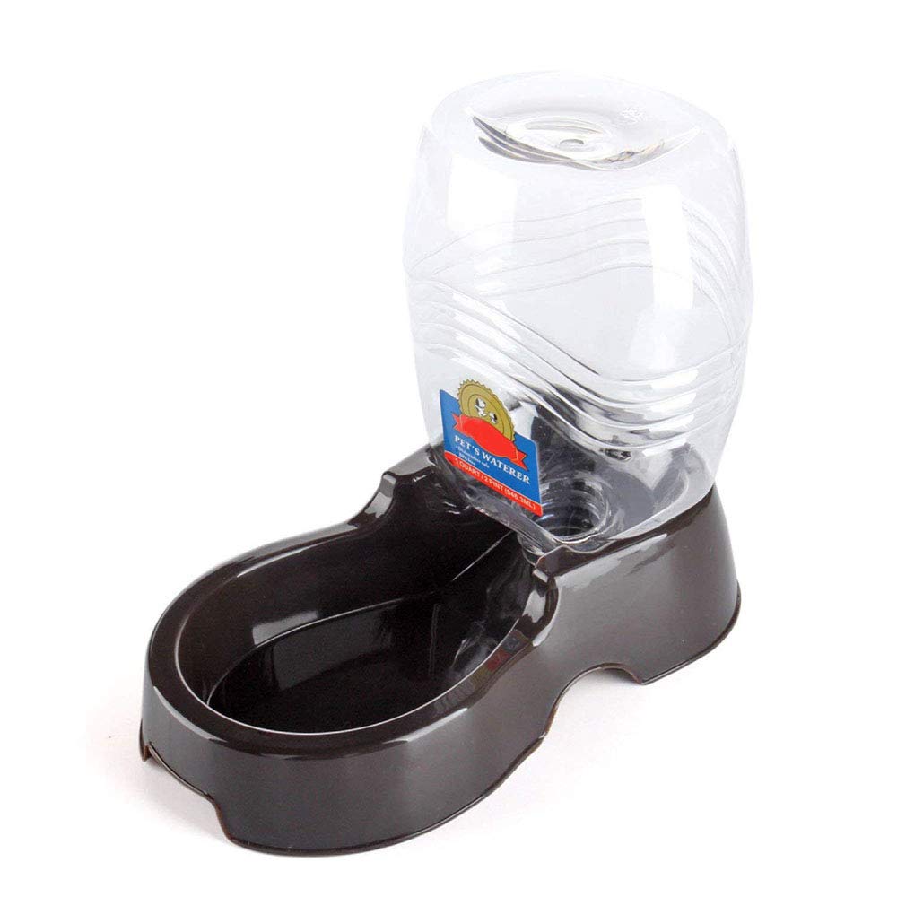 Flexzion Gravity Pet Water Dispenser for Cats & Small Dogs, 1/4 Gal, Black