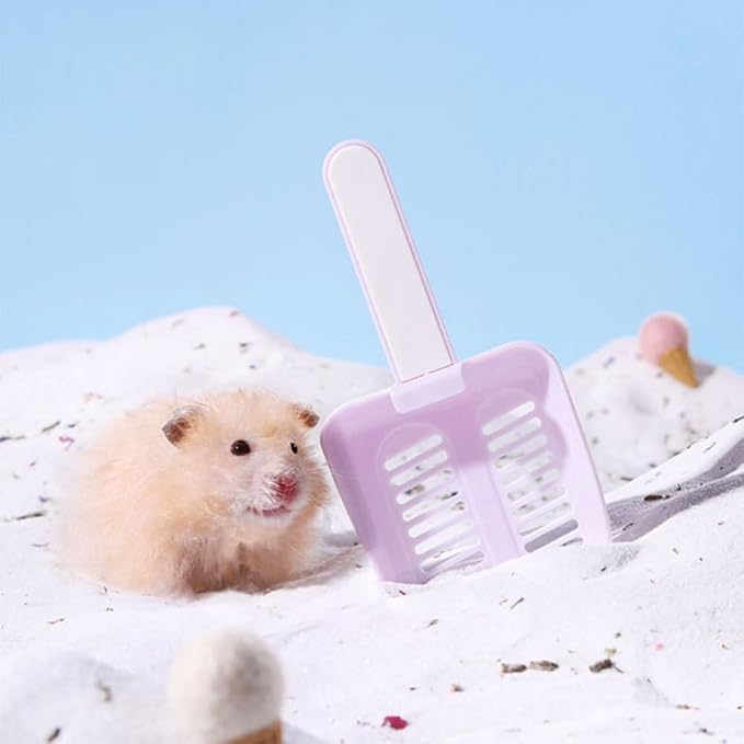 DONGKER Hamster Litter Scoop,Reusable Hanging Hamster Sand Bath Scoop for Guinea Pig Gerbil Rebbits Small Animals Bearded Dragon