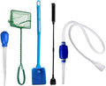 Haofy 5 in 1 Aquarium Fish Tool Cleaning Tools Kit Aquarium Gravel Cleaner Siphon Fish Tool Cleaner Water Changer for Terrarium Aquarium Scissors