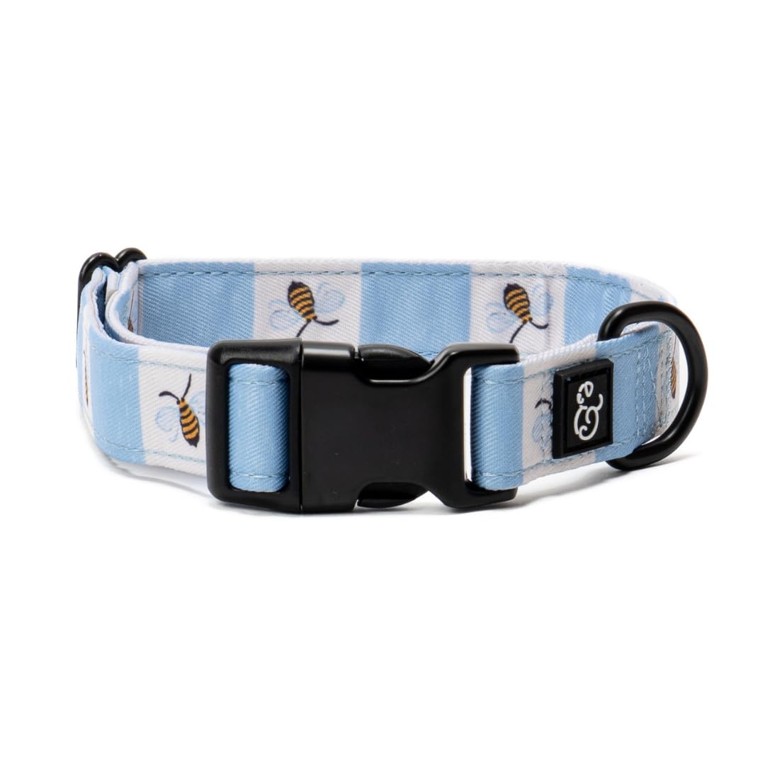Lucy & Co. Dog Collar - Durable Lightweight Designer Collar for Pets - Adjustable Metal Safety Buckel. (Iced Coffee SZN Collar).