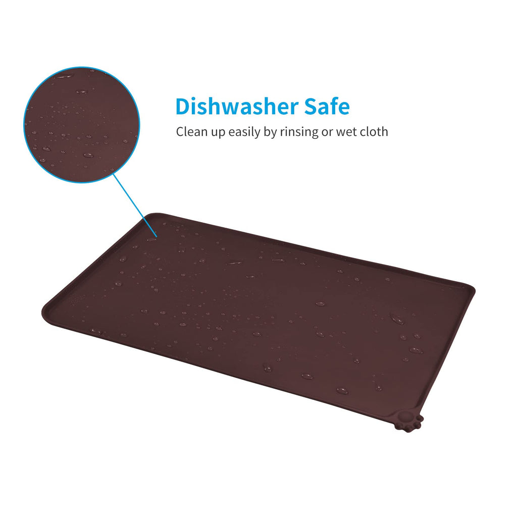 AUDWUD Waterproof Silicone Pet Feeding Mats,Anti Slip Dog Food Bowl Pad
