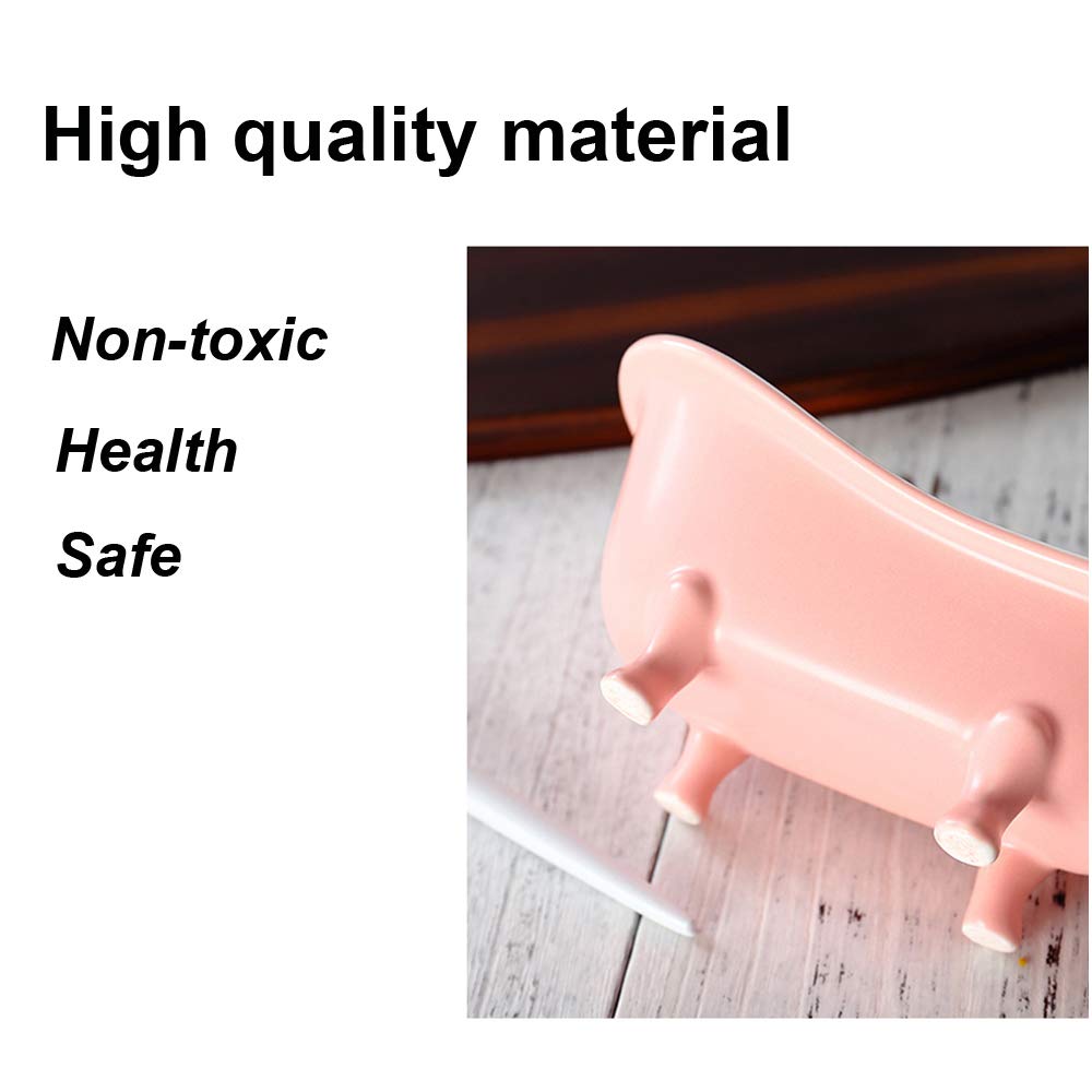KnocKconK Summer Hamster Ceramic Bed Bathtub, Small Animal Ice Accessories Cage Hideout Toys，Bird Relax Habitat House, Sleep Pad Nest or Hamster, Food Bowl for Guinea Pigs/Squirrel/Chinchilla