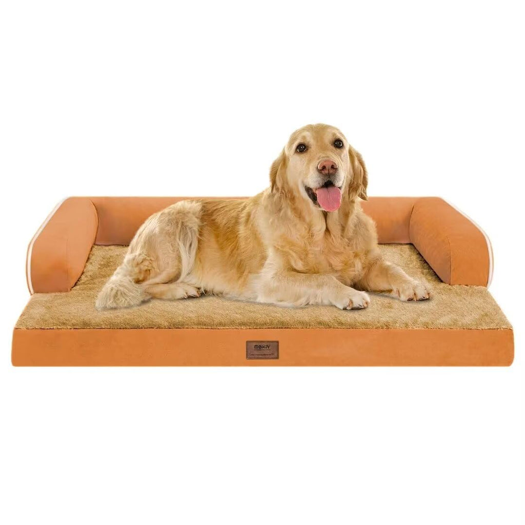 MEKIY Orthopedic XL Dog Bed with Bolster for Extra Large Size Dogs