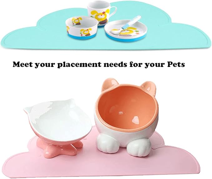Love Dream Silicone Pet Feeding Food Mat Dog Cat Placemat with Raised Edge