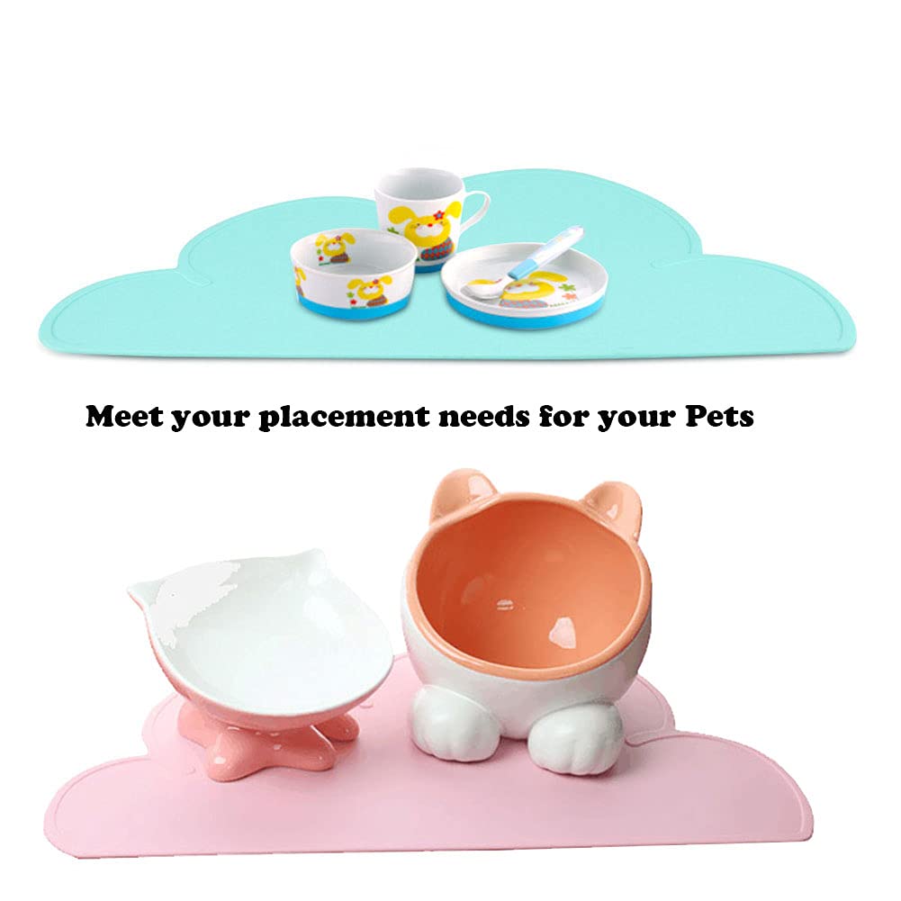 Love Dream Silicone Pet Feeding Food Mat Dog Cat Placemat with Raised Edge