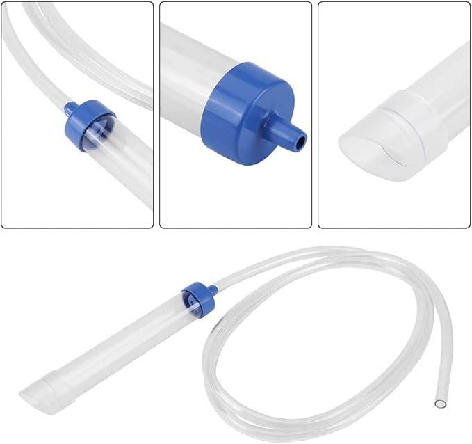 Umisun Manual Water Changer Gravel Cleaner Water Filter Syphon Tube Fluids Transfer Tool PVC Sand Vacuum Pump Fish Tank Tool (Small(Fit for: About 30L Small Fish Tank))
