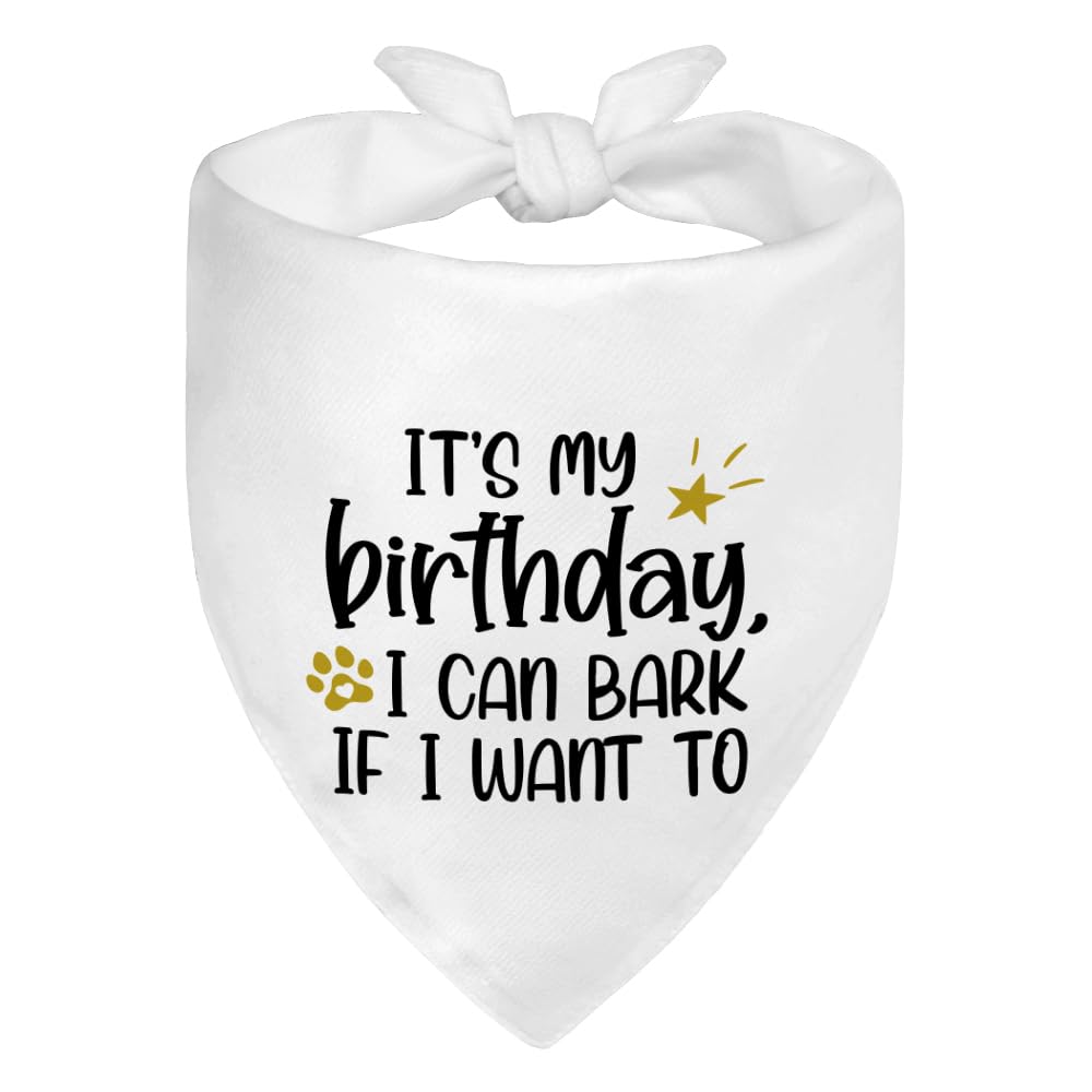 WHTYEFZ It's My Birthday Green Dog Bandana, Birthday Pet Scarf