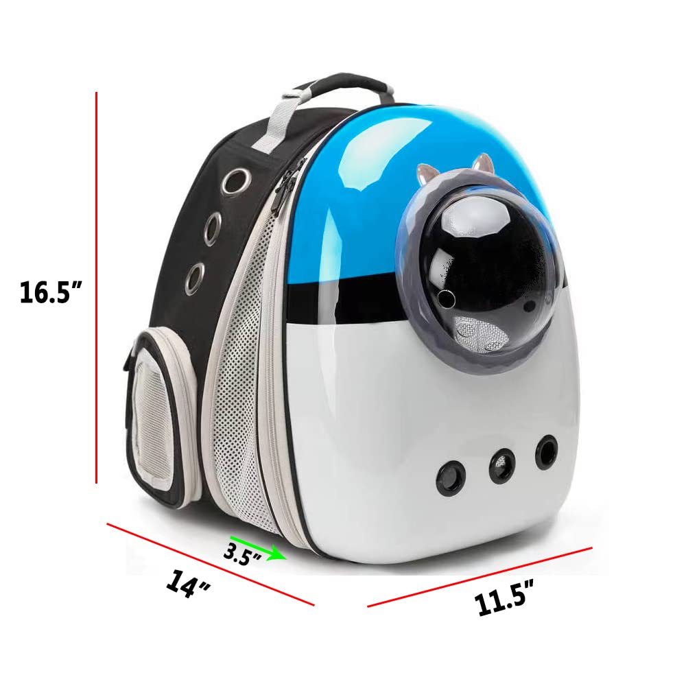 Front Expandable Cat Backpack Carrier, Large Cat Backpack Fits Up to 20 lbs, Backpack for Cats Kitten Small Puppy, Airline Approved Cat Bubble Backpack, Space Capsule Astronaut Backpack Carrier