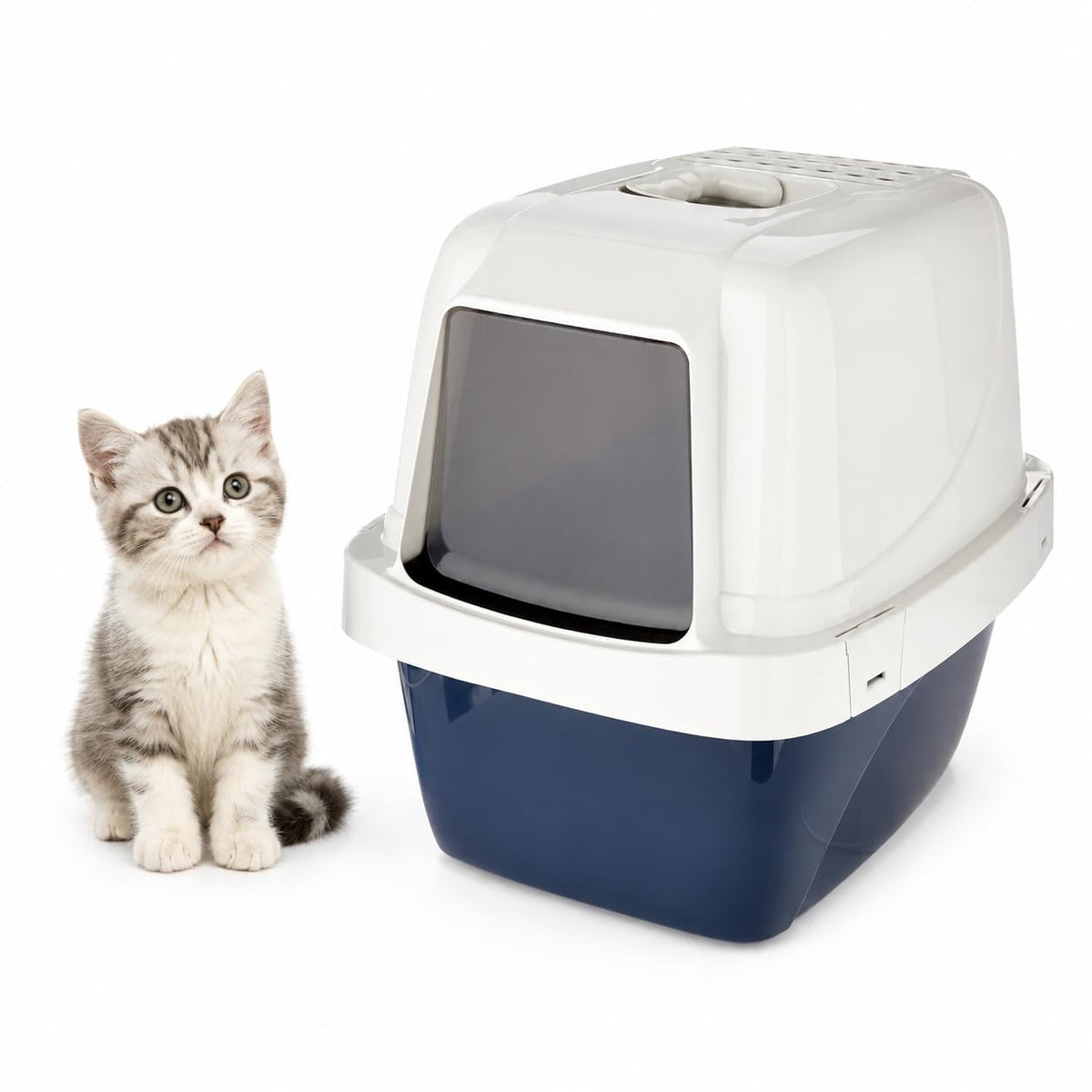 Sifting Cat Litter Box Extra-Large, Enclosed Hooded Pan for Multiple Cats