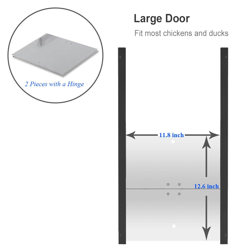 JVR WiFi Chicken Coop Door, App & Alexa Control, Sunrise/Sunset, Anti-Pinch