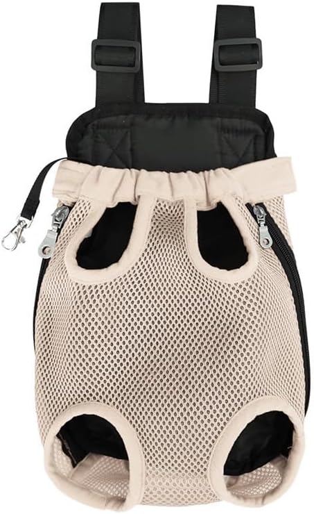 Pet Carrier Backpack - Adjustable Pet Front Cat Dog Carrier Backpack Travel Bag,Legs Out,Easy-Fit for Traveling Hiking Camping for Small Medium Dogs (Black, Large)