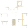 NUNU LAB Cat Wall Shelves, 6 Pcs Luxury Wall-Mounted Cat Climber Set, Green