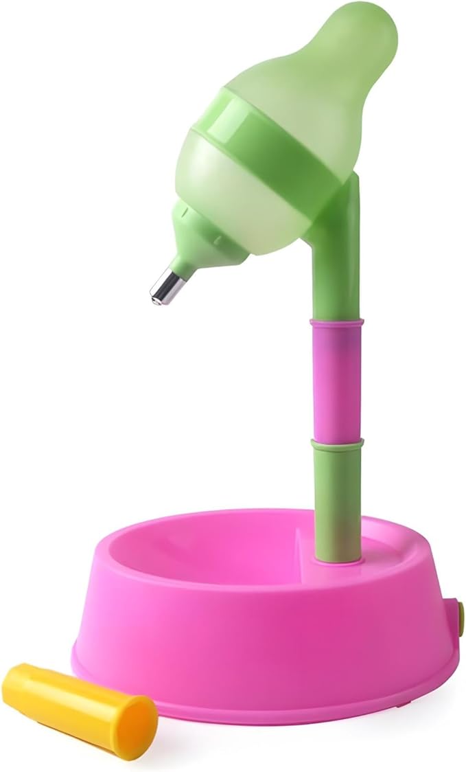 NACOCO Pet Standing Water Dispenser - Cat Dog Standing Detachable Pole Automatically Feeding Height Adjustable(Grey Adjustable Rods, Grey Water Tap)