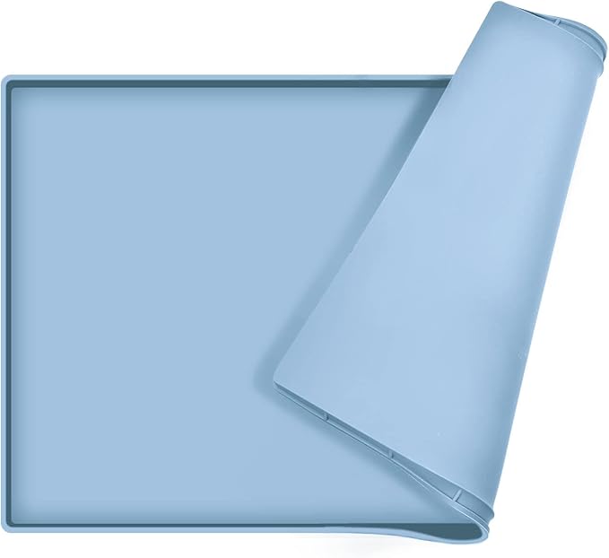 Silicone Dog Food Mat Waterproof Pet Feeding Tray for Small Medium Dogs