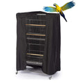 SUNSURE Extra Large Bird Cage Cover Breathable Waterproof Material Universal Black-Out Bird Parrot Cover Good Night Birdcage Cover Sleep Helper for Parrots Parakeets Budgies Macaw (40x27x48in)