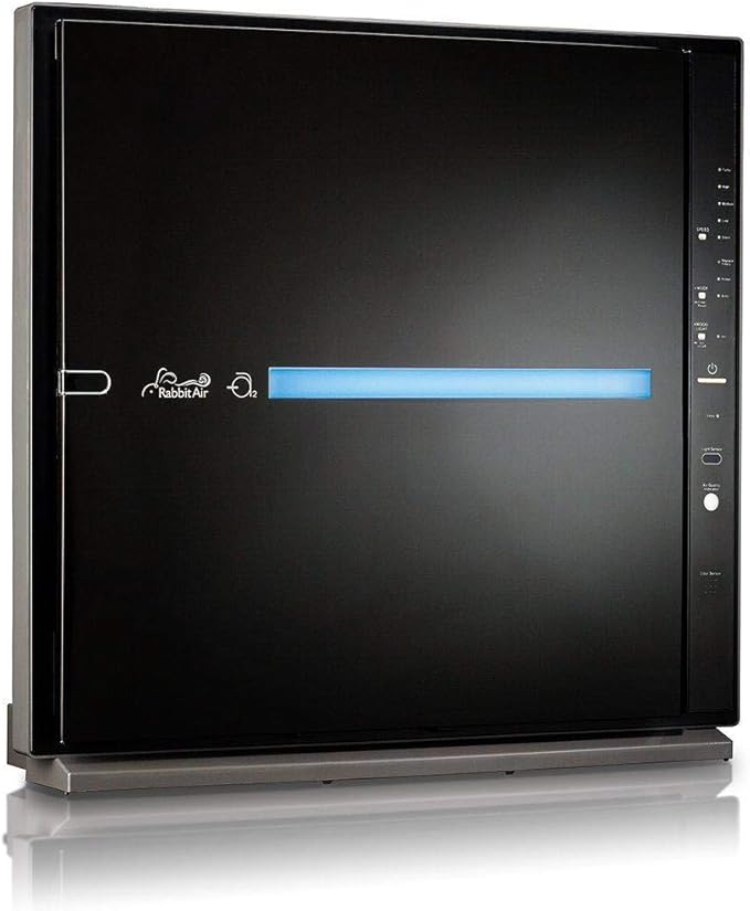 Rabbit Air, MinusA2 Air Purifiers for Home, Ultra Quiet HEPA Air Purifier - Wall Mountable Large Room Air Purifier - Stylish & Efficient - (SPA-780A, Black, Odor Remover)