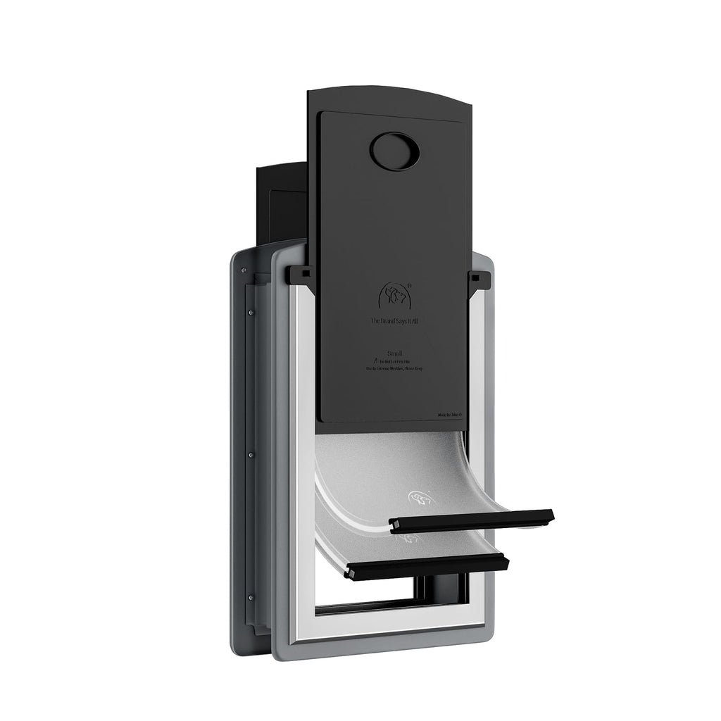 MAVRICFLEX All-Stainless Steel Frame Cat Door for Exterior Door, Gray