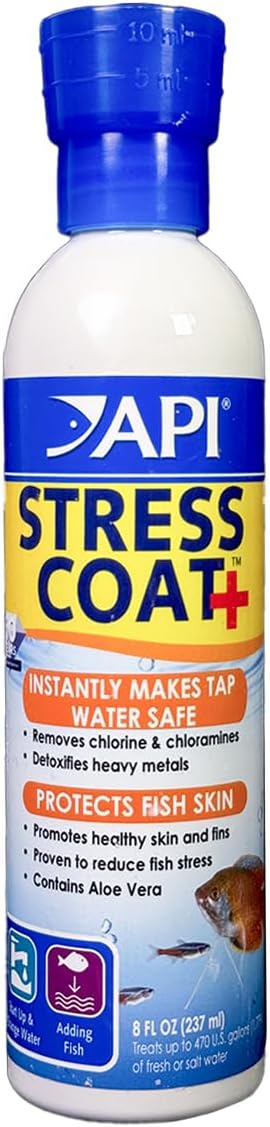 API STRESS COAT Aquarium Water Conditioner 32-Ounce Bottle