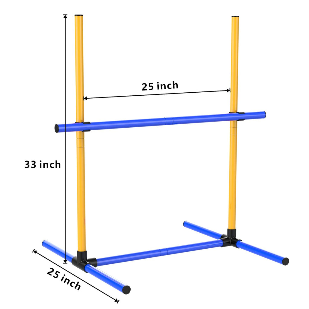 AHAILUOO Adjustable Dog Agility Hurdles with Carry Bag, 2 Sets