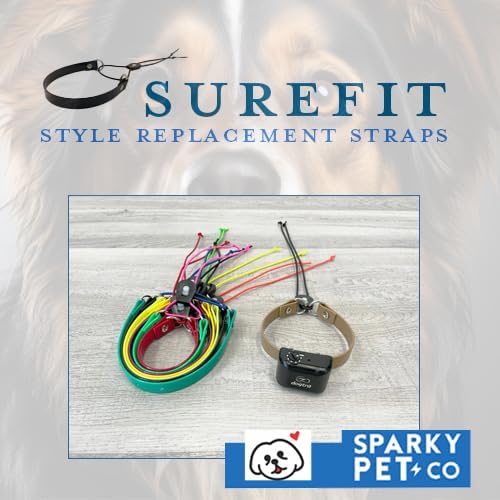 Sparky Pet Co Surefit 3/4" Bungee Dog Collar, Waterproof Biothane E-Collar Replacement Strap with Nexus Wheel Lock, Fits Garmin, Dogtra, SportDOG & Educator (Reflective Purple)