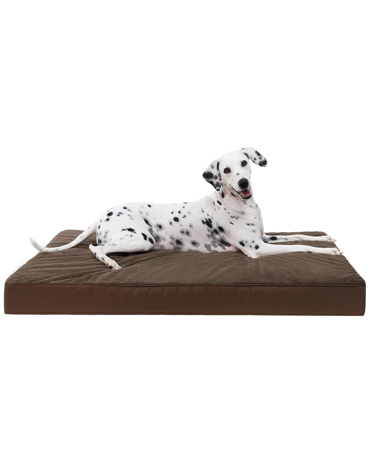 KSIIA Orthopedic Dog Bed for Large Dogs with Waterproof Lining, Khaki,35x22