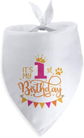 It's My 1st Birthday Dog Bandana Happy 1st Birthday Pet Triangle Scarf for Large Medium Small Dogs One Year Old Gifts Photo Prop Pet Scarf Accessories Christmas Puppy Gifts