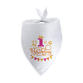It's My 1st Birthday Dog Bandana Happy 1st Birthday Pet Triangle Scarf for Large Medium Small Dogs One Year Old Gifts Photo Prop Pet Scarf Accessories Christmas Puppy Gifts