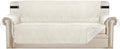 H.VERSAILTEX Reversible Sofa Slipcover Furniture Protector Water Resistant 2" Elastic Straps Sofa Cover Couch Covers Pets Kids Fit Sitting Width Up to 78" (Oversized Sofa: 86" x 132", Ivory/Beige)