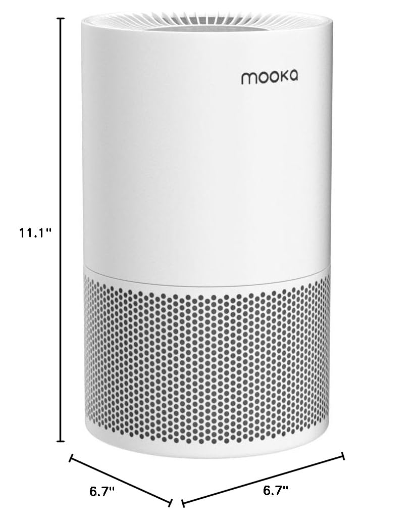 Air Purifiers for Home Large Rooms up to 1200ft², MOOKA H13 True HEPA Air Purifier for Bedroom Pets with Aromatherapy, Child Lock, 13dB Ultra-Quiet Air Cleaner for Smoke, Odor, Dander, Pollen