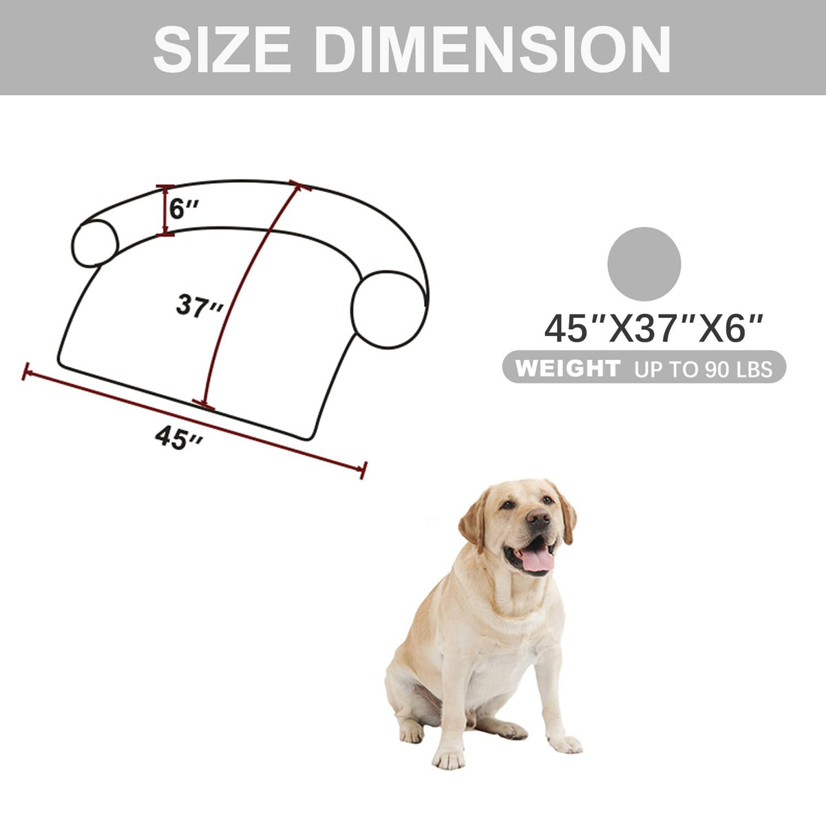 Tinaco Calming Dogs/Cats Bed Mats, Dog Pad Washable Removable Couch Cover, Plush Long Fur Mat for Pets, Waterproof, Perfect for Small, Medium and Large Dogs and Cats (Desert Brown, 45"x37"x 6.0")