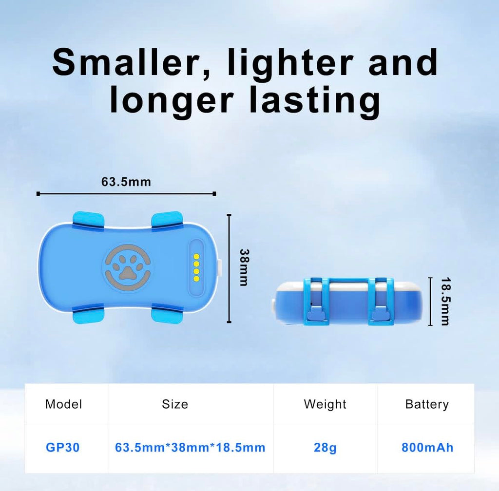 GPS Dog Tracker, Real-time Pet Location Tracker Anti Lost Dog GPS Collar Fit Most Pet Collars, Virtyal Fence, Lighting Flash&Audible Seek Mode,Subscription Needed