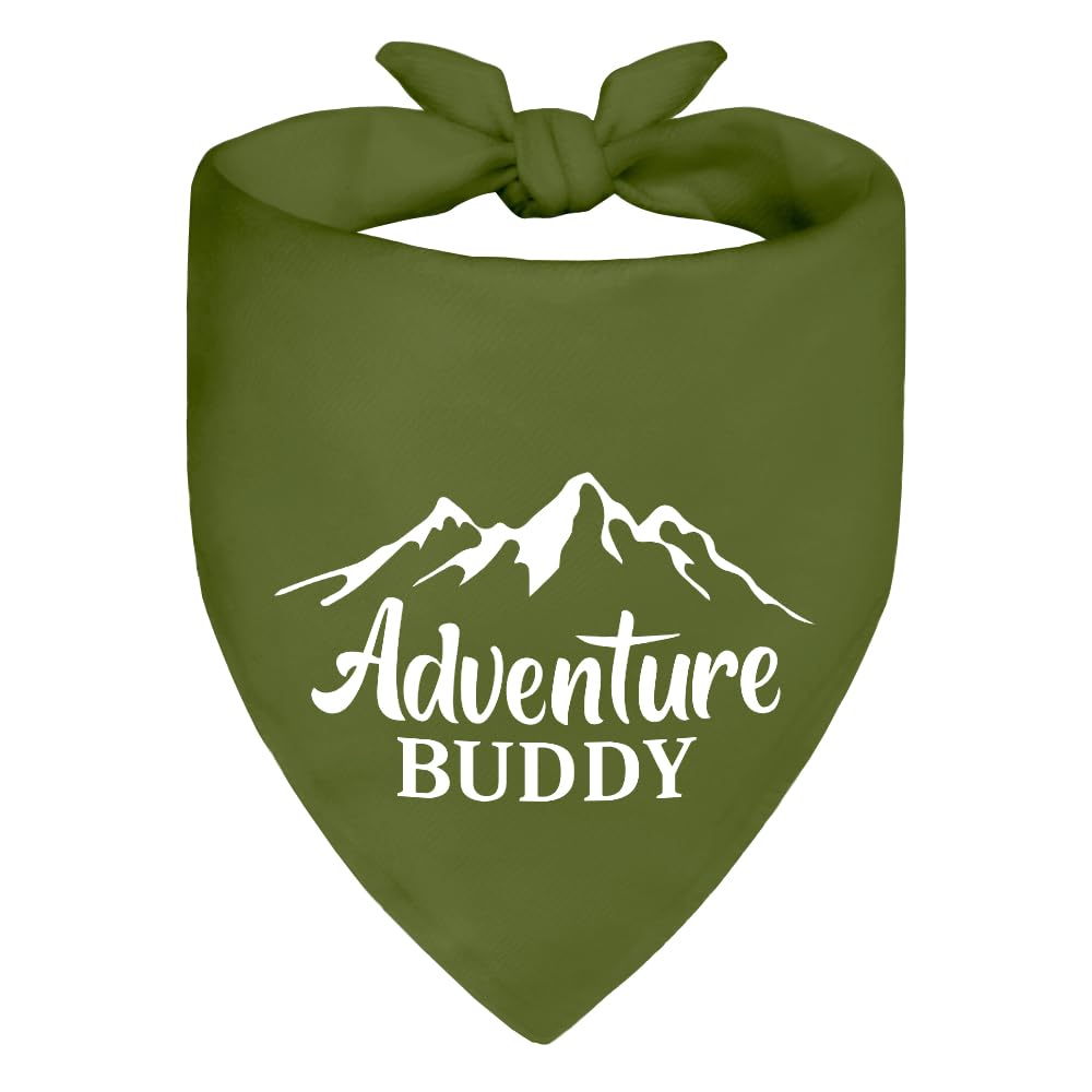 ZBBFSCSB Bark Ranger Green Dog Bandana, Funny Gifts for Dog Lover Mom Dad, Puppy Scarf Photo Prop for Explore Outdoor Adventure Hiking Camping Mountain, Gifts for Ranger, Pet Scouts Bandana