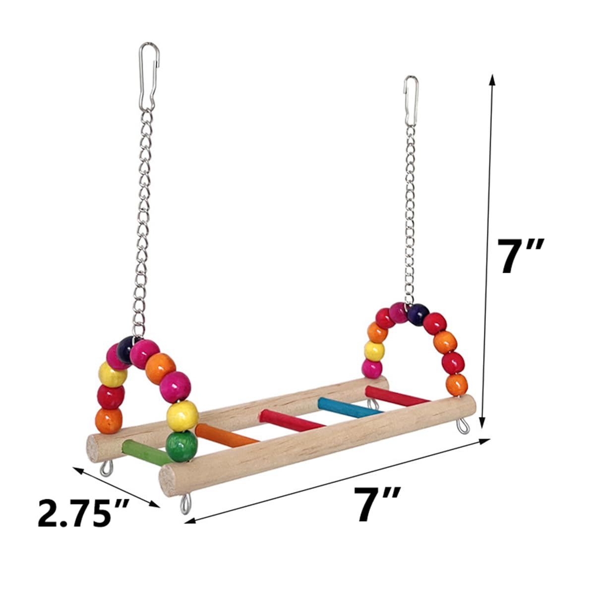 Bird Swing Conure Toys, Parrot Climbing Hammock for Parakeet, Lovebird, Budgie, Cockatiel, Conure, Small Birds