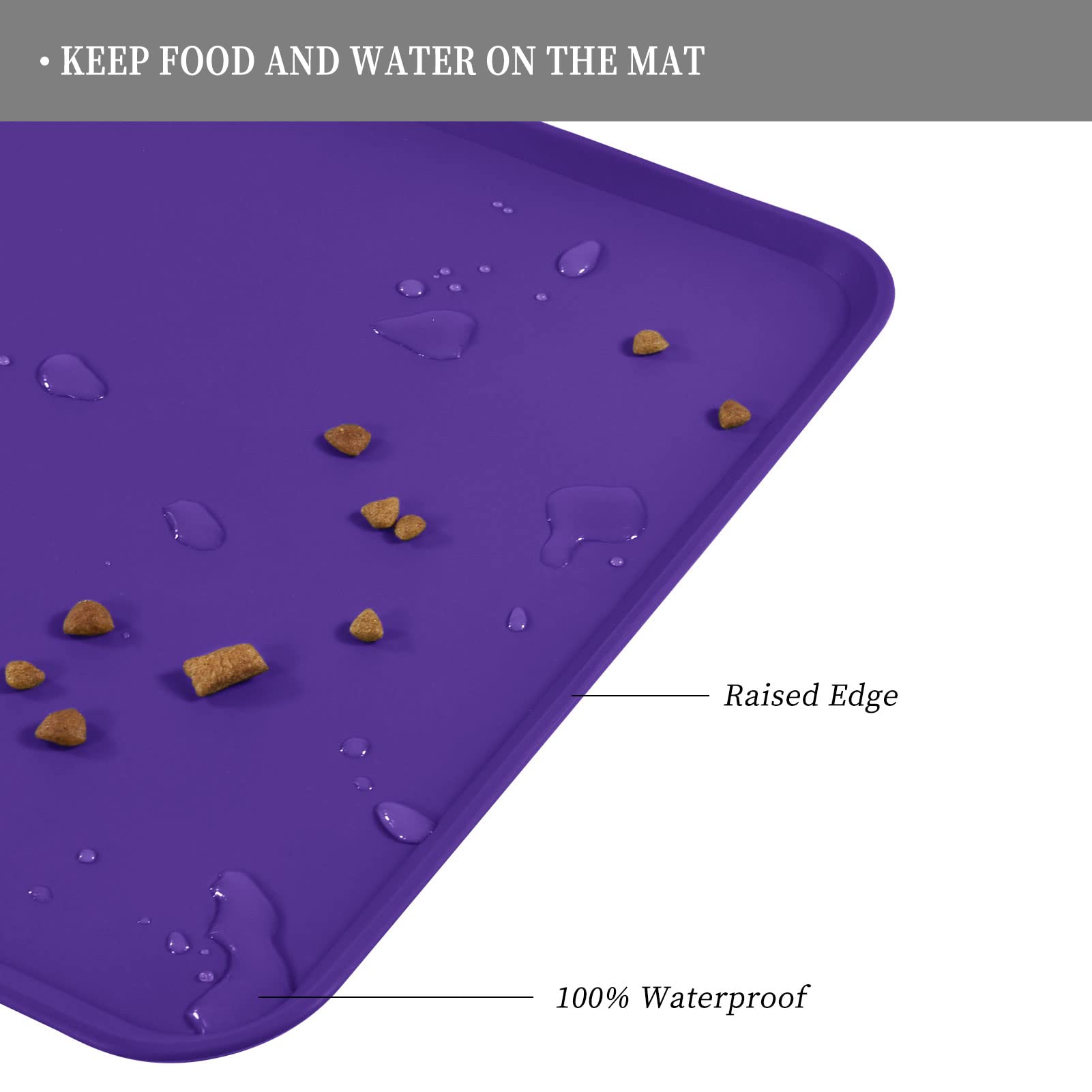Reopet Silicone Pet Feeding Mat - Waterproof & Non-Slip Dog Cat Placemat