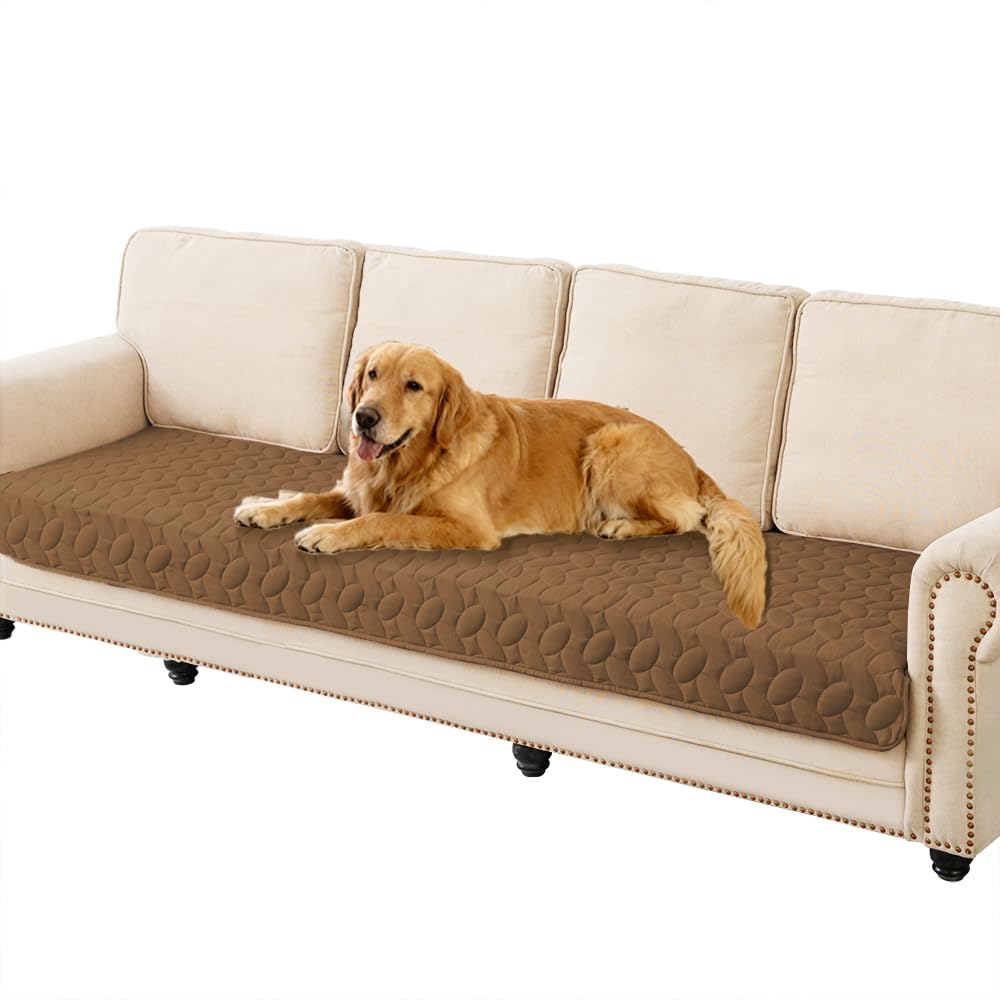 Ameritex Waterproof Pet Bed Cover Anti-Slip Dog Bed Blanket for Sofa and Furniture Waterproof New Pattern Design (Camel, 30x80 Inch (Pack of 1))