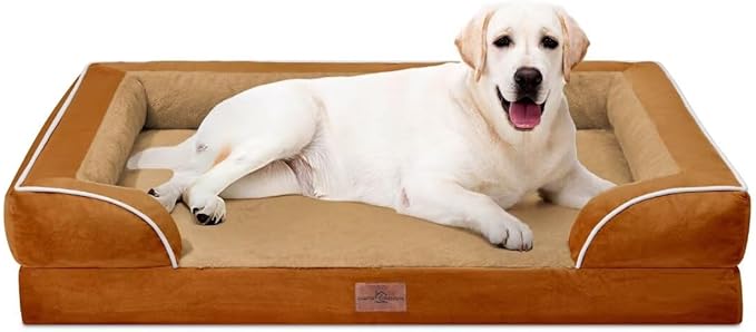 Comfort Expression Waterproof Orthopedic Dog Beds for Extra Large Dog — 45.0"L x 35.0"W x 8.5"Th