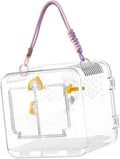 Portable Bird Travel Carrier Cage - Breathable Parrot Carrying Box for Cockatiels, Budgies, and Parrotlets Supplies