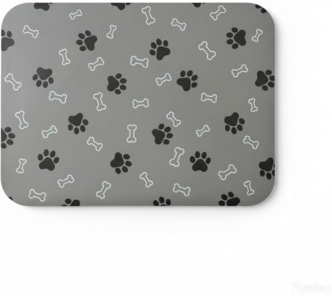 Pet Cat Dog Food Mat Non Slip Mat for Dog Water Bowl Mat Quick Dry Absorbent Cat Feeding Mat, 32 * 17 in