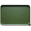 Hoki Found Silicone Pet Food Mat - High-Lips Dog Cat Bowl Placemat - Waterproof, Dark Olive